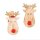 Holzklammer "Elch" sortiert, Natur/Rot, 56x25mm