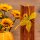 Holzklammer "Sonnenblume" sortiert, Filz/Holz, 65x40mm Biene/Marienkäfer