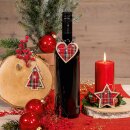 Anhänger "Wintermix" sortiert, Rot/Grün, 60-80 mm Holz/Stoff