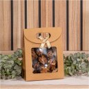 Tasche "Easypack" Kraftpapier+Schleife+Fenster -S-