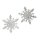 Sticker "Schneeflocke Silber" Ø 41mm, mit Klebepunkt