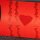 Sticker "Herz" Rot, Holz, 35x40mm, mit Klebepunkt