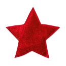 Sticker "Samtstern" Rot, Stoff, Ø 53mm,...