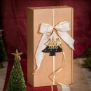 Sticker "Christmastime" sortiert, Holz, 105x120mm , mit Klebepunkt