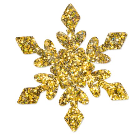 Sticker "Eiskristall" Gold, Ø 88mm, mit Klebepunkt