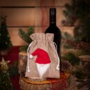 Geschenkbeutel "Weihnachtsmann" Natur/Rot, Filz, 200x146mm mit Zugband