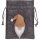 Geschenkbeutel "Weihnachtsmann" Grau/Natur, Filz, 200x146mm mit Zugband