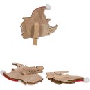 Holzklammer "Weihnachtsigel" 3-farbig sortiert, 61x59mm Braun/Creme/Natur