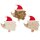 Holzklammer "Weihnachtsigel" 3-farbig sortiert, 61x59mm Braun/Creme/Natur