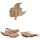 Holzklammer "Weihnachtsigel" 3-farbig sortiert, 61x59mm Braun/Creme/Natur