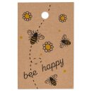 Papieranhänger "Bee Happy" Natur,...