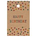 Papieranhänger "Happy Birthday" Natur,...