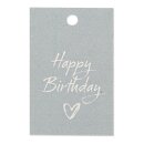 Papieranhänger "Birthday" Grau,...
