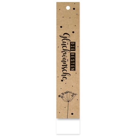 Papieranhänger "Glückwünsche Natur", 170x30mm