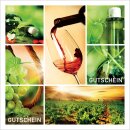 Gutschein "Vino" mit Kuvert, 120x120mm