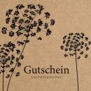 Gutschein "Blüte" mit Kuvert, 120x120mm