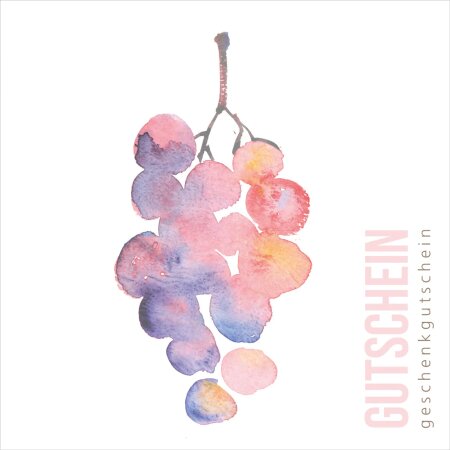 Gutschein "Rebe" mit Kuvert, 120x120mm