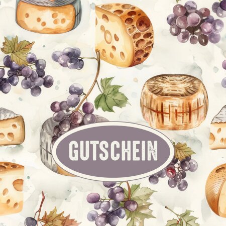 Gutschein "Feinkost" mit Kuvert, 120x120mm