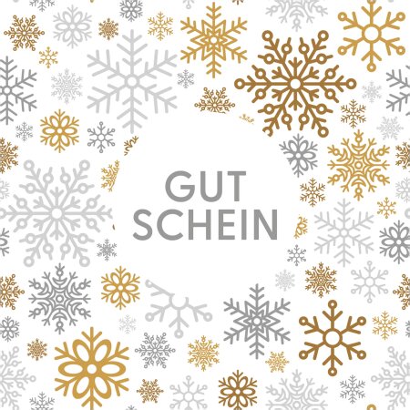 Gutschein "Schneeflocke" mit Kuvert, 120x120mm