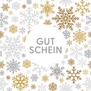 Gutschein "Schneeflocke" mit Kuvert, 120x120mm
