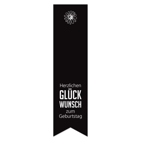 Klebeetikett Fahne "Geburtstag" 135x35mm, 200 Stück/Box