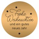 Klebeetikett rund "Weihnachtswünsche"...