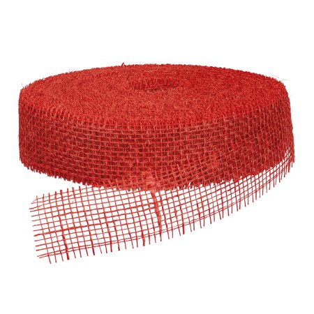 Geschenkband "Jute" Rot 50mm x 40m
