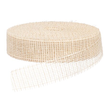 Geschenkband "Jute" Creme 50mm x 40m