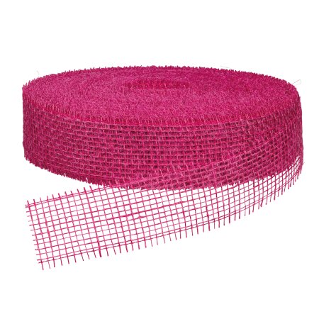 Geschenkband "Jute" Fuchsia 50mm x 40m