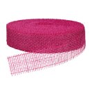 Geschenkband "Jute" Fuchsia 50mm x 40m