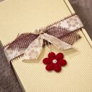 Geschenkband "Jute" Bordeaux 50mm x 40m