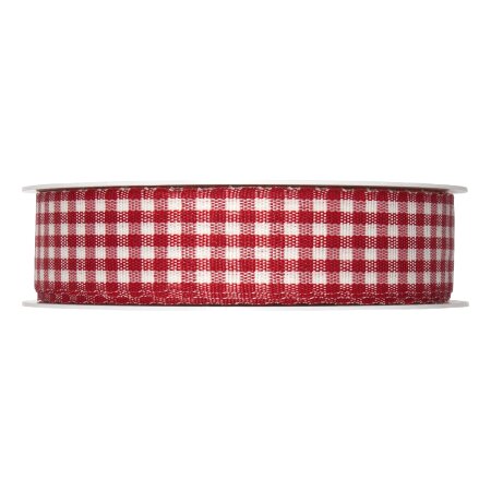 Geschenkband "Vichy-Karo" Rot 25mm x 25m