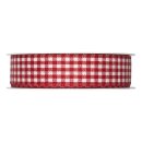 Geschenkband "Vichy-Karo" Rot 25mm x 25m