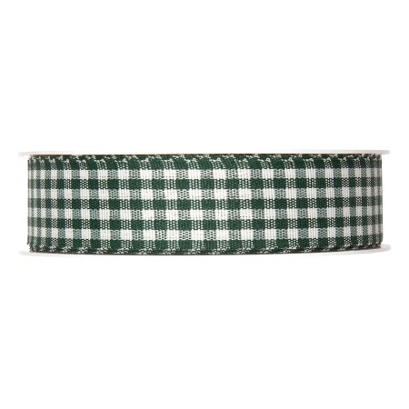 Geschenkband "Vichy-Karo" Grün 25mm x 25m