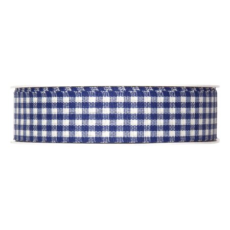 Geschenkband "Vichy-Karo" Blau 25mm x 25m