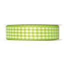 Geschenkband "Vichy-Karo" Limette 25mm x 25m