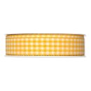 Geschenkband "Vichy-Karo" Gelb 25mm x 25m