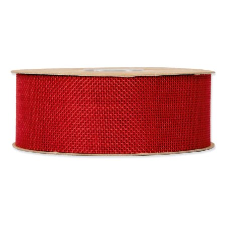 Geschenkband "Basic Weboptik" Rot, 40mm x 20m