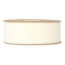 Geschenkband "Basic Weboptik" Creme, 40mm x 20m