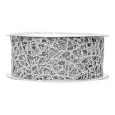 Geschenkband "Coral" Silber, 40mm x 10m...