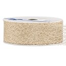 Geschenkband "Netz" Natur 38mm x 20m