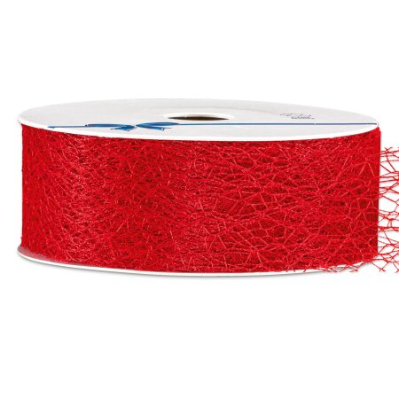 Geschenkband "Netz" Rot 38mm x 20m