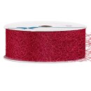 Geschenkband "Netz" Bordeaux 38mm x 20m