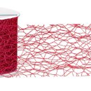 Geschenkband "Netz" Bordeaux 38mm x 20m