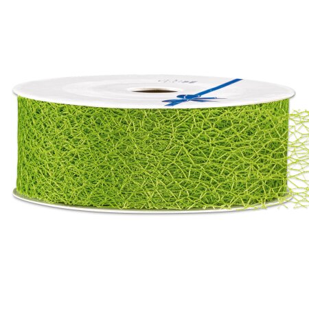 Geschenkband "Netz" Hellgrün 38mm x 20m
