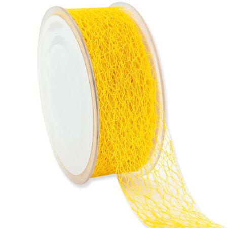Geschenkband "Netz" Gelb 38mm x 20m