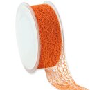Geschenkband "Netz" Orange 38mm x 20m