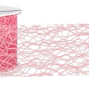 Geschenkband "Netz" Rosa 38mm x 20m