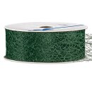 Geschenkband "Netz" Dunkelgrün 38mm x 20m