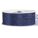 Geschenkband "Netz" Dunkelblau 38mm x 20m